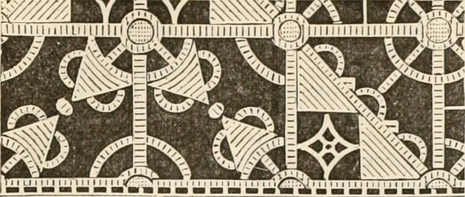 An illustration from An illustrated dictionary of words used in art and archaeology. Explaining terms frequently used in works on architecture, arms, bronzes, Christian art, colour, costume, decoration, devices, emblems, heraldry, lace, personal ornaments, pottery, painting, sculpture, &c, with their derivations, 1883, leaf 295