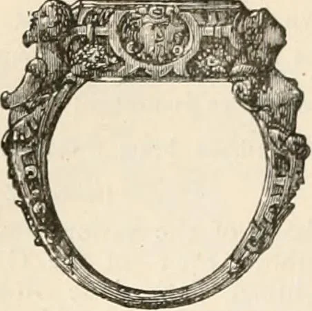 An illustration from An illustrated dictionary of words used in art and archaeology. Explaining terms frequently used in works on architecture, arms, bronzes, Christian art, colour, costume, decoration, devices, emblems, heraldry, lace, personal ornaments, pottery, painting, sculpture, &c, with their derivations, 1883, leaf 297