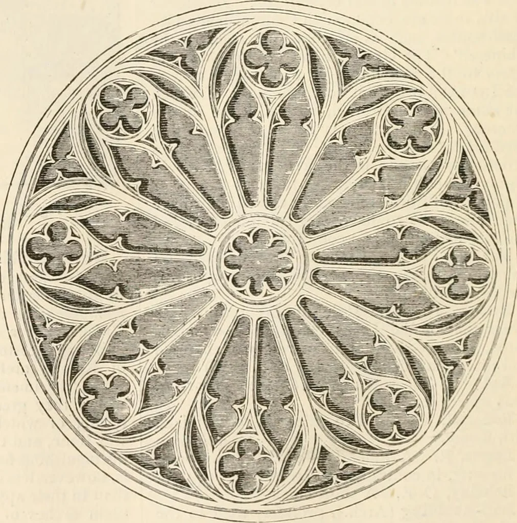 An illustration from An illustrated dictionary of words used in art and archaeology. Explaining terms frequently used in works on architecture, arms, bronzes, Christian art, colour, costume, decoration, devices, emblems, heraldry, lace, personal ornaments, pottery, painting, sculpture, &c, with their derivations, 1883, leaf 299