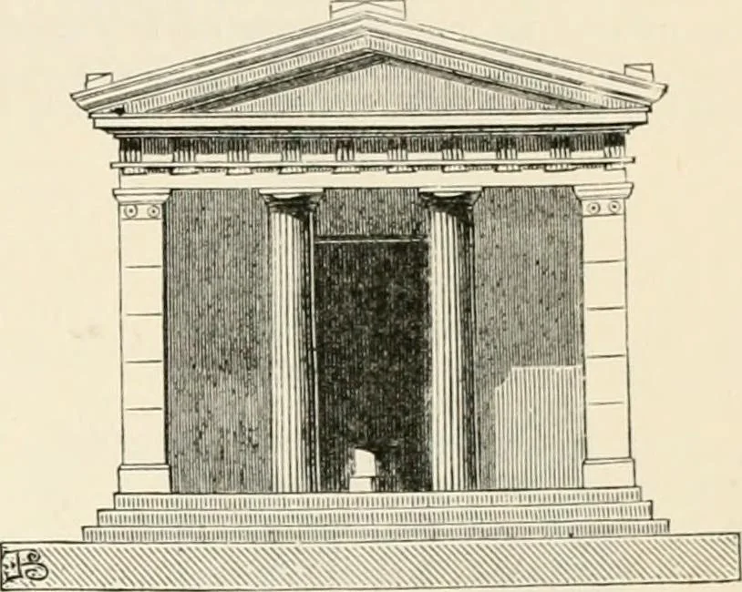 An illustration from An illustrated dictionary of words used in art and archaeology. Explaining terms frequently used in works on architecture, arms, bronzes, Christian art, colour, costume, decoration, devices, emblems, heraldry, lace, personal ornaments, pottery, painting, sculpture, &c, with their derivations, 1883, leaf 30