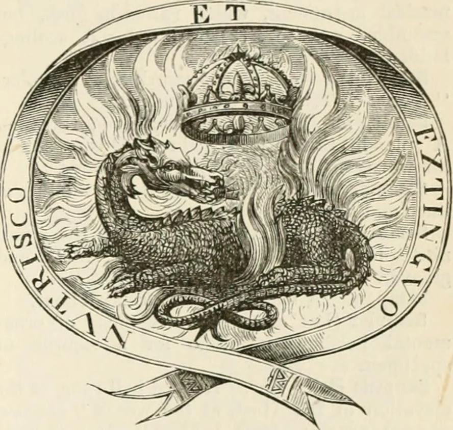 An illustration from An illustrated dictionary of words used in art and archaeology. Explaining terms frequently used in works on architecture, arms, bronzes, Christian art, colour, costume, decoration, devices, emblems, heraldry, lace, personal ornaments, pottery, painting, sculpture, &c, with their derivations, 1883, leaf 304