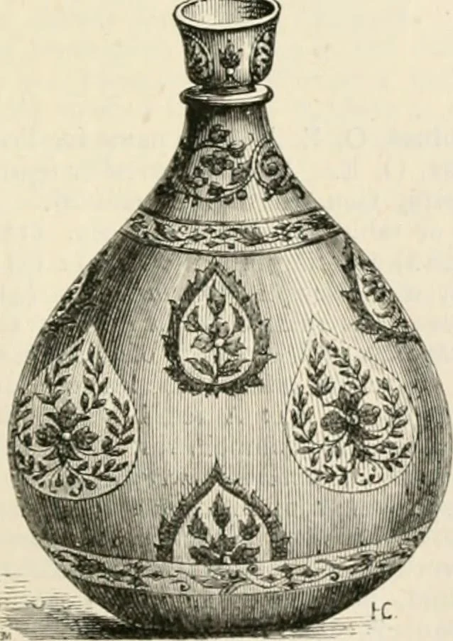 An illustration from An illustrated dictionary of words used in art and archaeology. Explaining terms frequently used in works on architecture, arms, bronzes, Christian art, colour, costume, decoration, devices, emblems, heraldry, lace, personal ornaments, pottery, painting, sculpture, &c, with their derivations, 1883, leaf 326