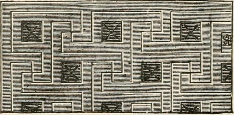 An illustration from An illustrated dictionary of words used in art and archaeology. Explaining terms frequently used in works on architecture, arms, bronzes, Christian art, colour, costume, decoration, devices, emblems, heraldry, lace, personal ornaments, pottery, painting, sculpture, &c, with their derivations, 1883, leaf 329