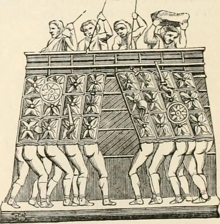 An illustration from An illustrated dictionary of words used in art and archaeology. Explaining terms frequently used in works on architecture, arms, bronzes, Christian art, colour, costume, decoration, devices, emblems, heraldry, lace, personal ornaments, pottery, painting, sculpture, &c, with their derivations, 1883, leaf 333