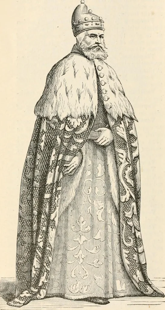 An illustration from An illustrated dictionary of words used in art and archaeology. Explaining terms frequently used in works on architecture, arms, bronzes, Christian art, colour, costume, decoration, devices, emblems, heraldry, lace, personal ornaments, pottery, painting, sculpture, &c, with their derivations, 1883, leaf 353