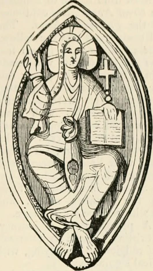 An illustration from An illustrated dictionary of words used in art and archaeology. Explaining terms frequently used in works on architecture, arms, bronzes, Christian art, colour, costume, decoration, devices, emblems, heraldry, lace, personal ornaments, pottery, painting, sculpture, &c, with their derivations, 1883, leaf 354