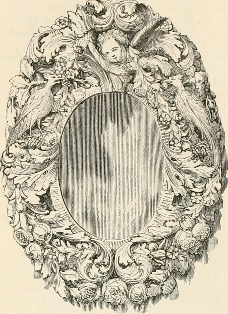 An illustration from An illustrated dictionary of words used in art and archaeology. Explaining terms frequently used in works on architecture, arms, bronzes, Christian art, colour, costume, decoration, devices, emblems, heraldry, lace, personal ornaments, pottery, painting, sculpture, &c, with their derivations, 1883, leaf 363