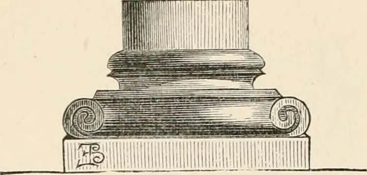 An illustration from An illustrated dictionary of words used in art and archaeology. Explaining terms frequently used in works on architecture, arms, bronzes, Christian art, colour, costume, decoration, devices, emblems, heraldry, lace, personal ornaments, pottery, painting, sculpture, &c, with their derivations, 1883, leaf 51