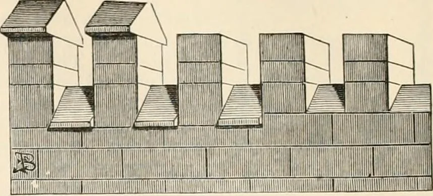 An illustration from An illustrated dictionary of words used in art and archaeology. Explaining terms frequently used in works on architecture, arms, bronzes, Christian art, colour, costume, decoration, devices, emblems, heraldry, lace, personal ornaments, pottery, painting, sculpture, &c, with their derivations, 1883, leaf 53