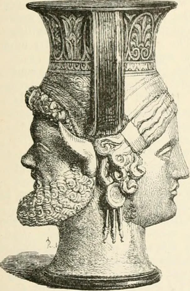 An illustration from An illustrated dictionary of words used in art and archaeology. Explaining terms frequently used in works on architecture, arms, bronzes, Christian art, colour, costume, decoration, devices, emblems, heraldry, lace, personal ornaments, pottery, painting, sculpture, &c, with their derivations, 1883, leaf 56