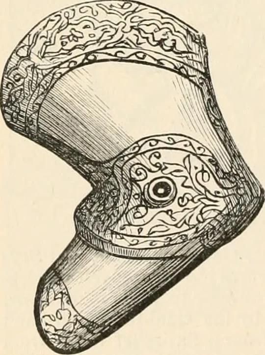 An illustration from An illustrated dictionary of words used in art and archaeology. Explaining terms frequently used in works on architecture, arms, bronzes, Christian art, colour, costume, decoration, devices, emblems, heraldry, lace, personal ornaments, pottery, painting, sculpture, &c, with their derivations, 1883, leaf 61
