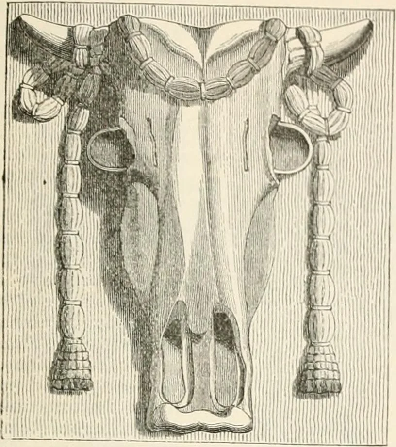 An illustration from An illustrated dictionary of words used in art and archaeology. Explaining terms frequently used in works on architecture, arms, bronzes, Christian art, colour, costume, decoration, devices, emblems, heraldry, lace, personal ornaments, pottery, painting, sculpture, &c, with their derivations, 1883, leaf 64