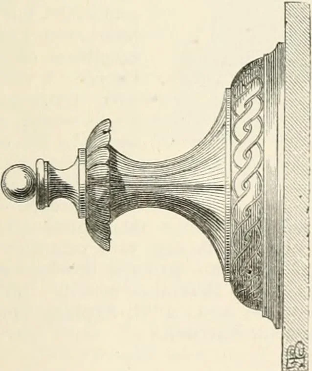 An illustration from An illustrated dictionary of words used in art and archaeology. Explaining terms frequently used in works on architecture, arms, bronzes, Christian art, colour, costume, decoration, devices, emblems, heraldry, lace, personal ornaments, pottery, painting, sculpture, &c, with their derivations, 1883, leaf 64