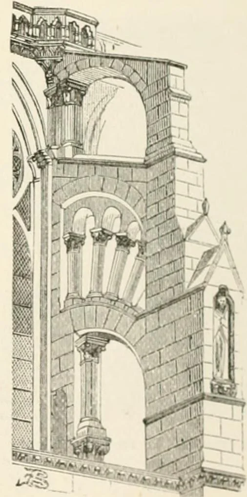 An illustration from An illustrated dictionary of words used in art and archaeology. Explaining terms frequently used in works on architecture, arms, bronzes, Christian art, colour, costume, decoration, devices, emblems, heraldry, lace, personal ornaments, pottery, painting, sculpture, &c, with their derivations, 1883, leaf 64