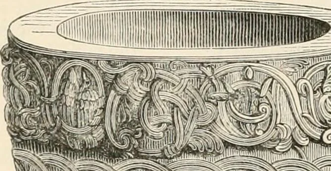 An illustration from An illustrated dictionary of words used in art and archaeology. Explaining terms frequently used in works on architecture, arms, bronzes, Christian art, colour, costume, decoration, devices, emblems, heraldry, lace, personal ornaments, pottery, painting, sculpture, &c, with their derivations, 1883, leaf 65
