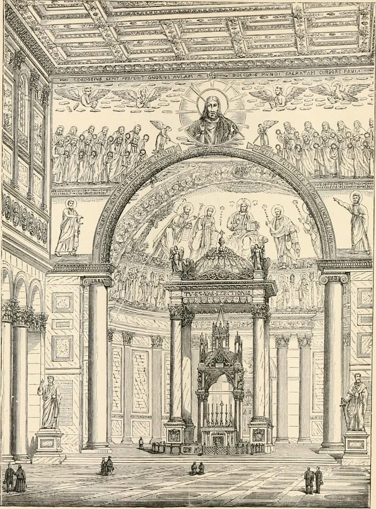 An illustration from An illustrated dictionary of words used in art and archaeology. Explaining terms frequently used in works on architecture, arms, bronzes, Christian art, colour, costume, decoration, devices, emblems, heraldry, lace, personal ornaments, pottery, painting, sculpture, &c, with their derivations, 1883, leaf 7