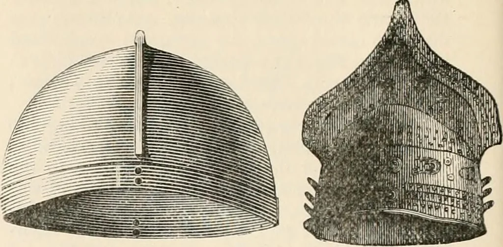 An illustration from An illustrated dictionary of words used in art and archaeology. Explaining terms frequently used in works on architecture, arms, bronzes, Christian art, colour, costume, decoration, devices, emblems, heraldry, lace, personal ornaments, pottery, painting, sculpture, &c, with their derivations, 1883, leaf 75