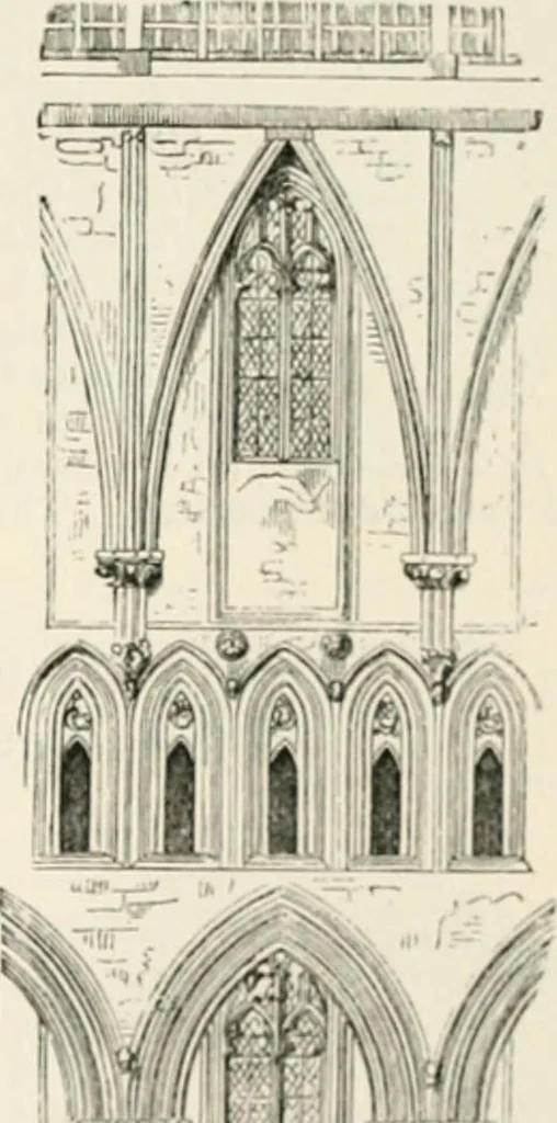 An illustration from An illustrated dictionary of words used in art and archaeology. Explaining terms frequently used in works on architecture, arms, bronzes, Christian art, colour, costume, decoration, devices, emblems, heraldry, lace, personal ornaments, pottery, painting, sculpture, &c, with their derivations, 1883, leaf 90