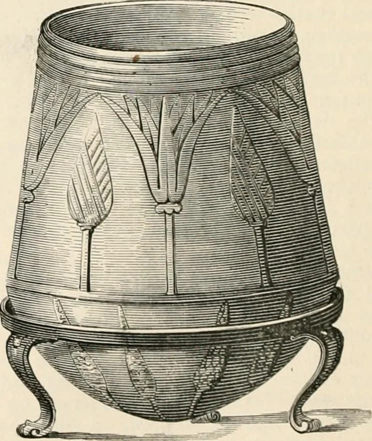 An illustration from An illustrated dictionary of words used in art and archaeology. Explaining terms frequently used in works on architecture, arms, bronzes, Christian art, colour, costume, decoration, devices, emblems, heraldry, lace, personal ornaments, pottery, painting, sculpture, &c, with their derivations, 1883, leaf 99