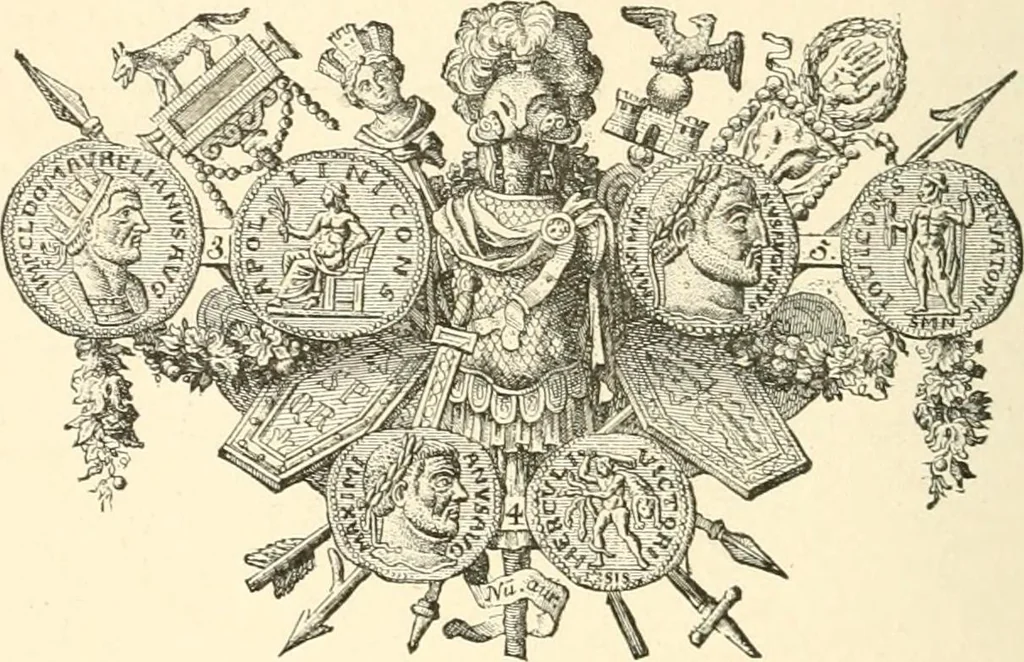 An illustration from Illustrated encyclopaedia of gold and silver coins of the world; illustrating the modern, ancient, current and curious, from A.D. 1885 back to B.C. 700, 1886, leaf 101