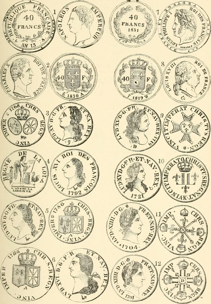 An illustration from Illustrated encyclopaedia of gold and silver coins of the world; illustrating the modern, ancient, current and curious, from A.D. 1885 back to B.C. 700, 1886, leaf 108