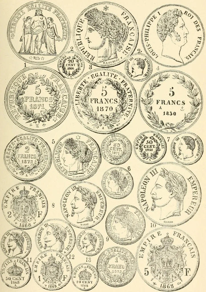 An illustration from Illustrated encyclopaedia of gold and silver coins of the world; illustrating the modern, ancient, current and curious, from A.D. 1885 back to B.C. 700, 1886, leaf 112