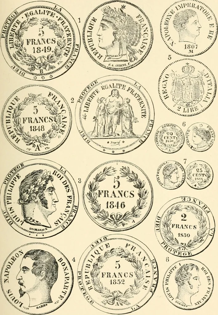 An illustration from Illustrated encyclopaedia of gold and silver coins of the world; illustrating the modern, ancient, current and curious, from A.D. 1885 back to B.C. 700, 1886, leaf 114