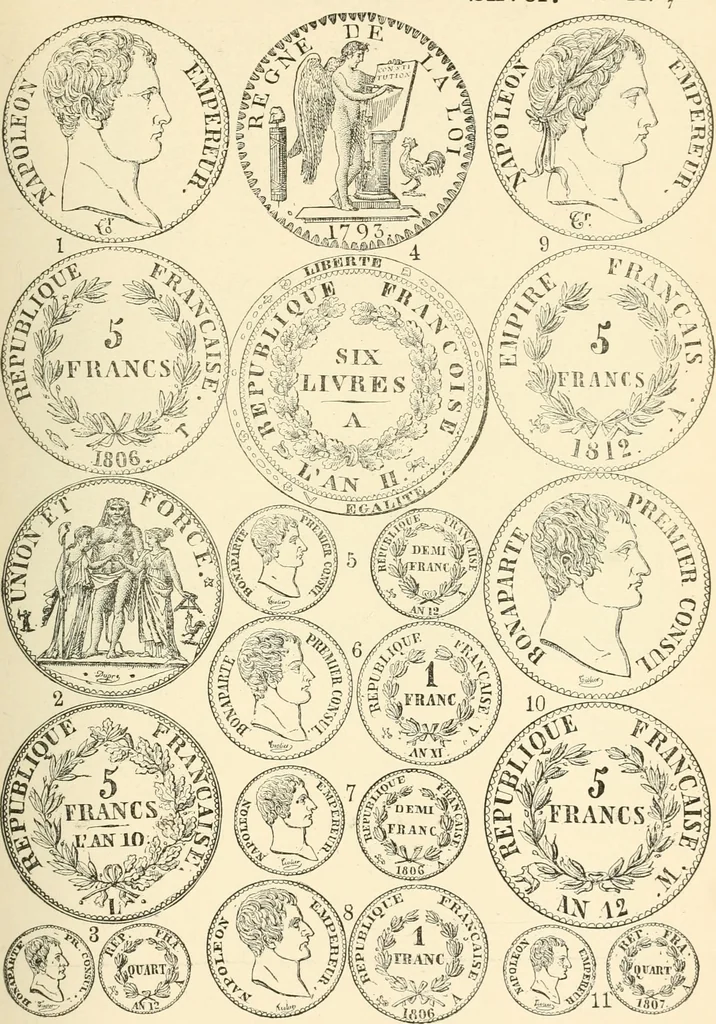An illustration from Illustrated encyclopaedia of gold and silver coins of the world; illustrating the modern, ancient, current and curious, from A.D. 1885 back to B.C. 700, 1886, leaf 118