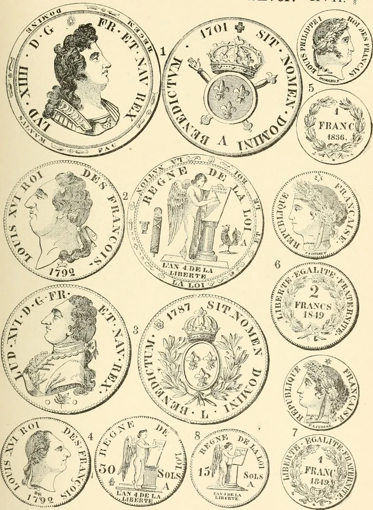 An illustration from Illustrated encyclopaedia of gold and silver coins of the world; illustrating the modern, ancient, current and curious, from A.D. 1885 back to B.C. 700, 1886, leaf 120
