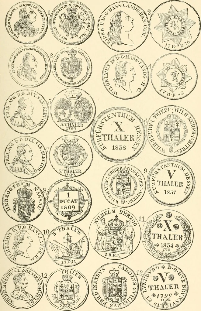 An illustration from Illustrated encyclopaedia of gold and silver coins of the world; illustrating the modern, ancient, current and curious, from A.D. 1885 back to B.C. 700, 1886, leaf 126