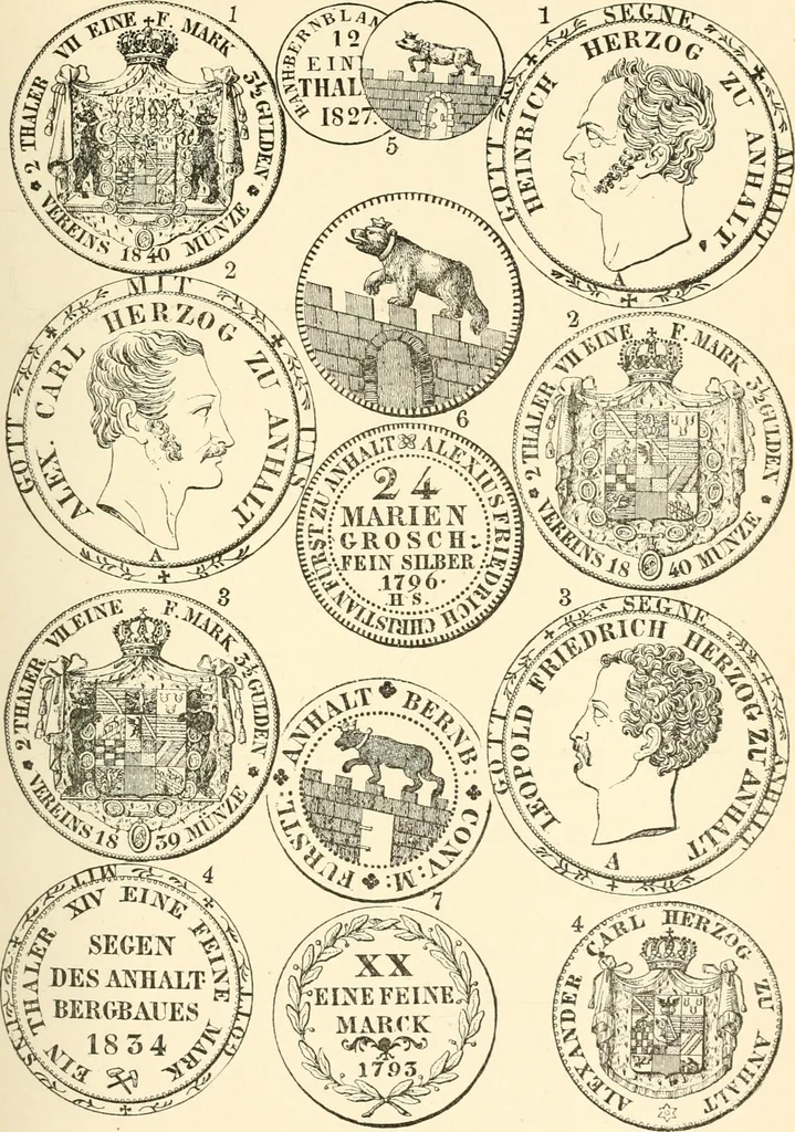 An illustration from Illustrated encyclopaedia of gold and silver coins of the world; illustrating the modern, ancient, current and curious, from A.D. 1885 back to B.C. 700, 1886, leaf 132