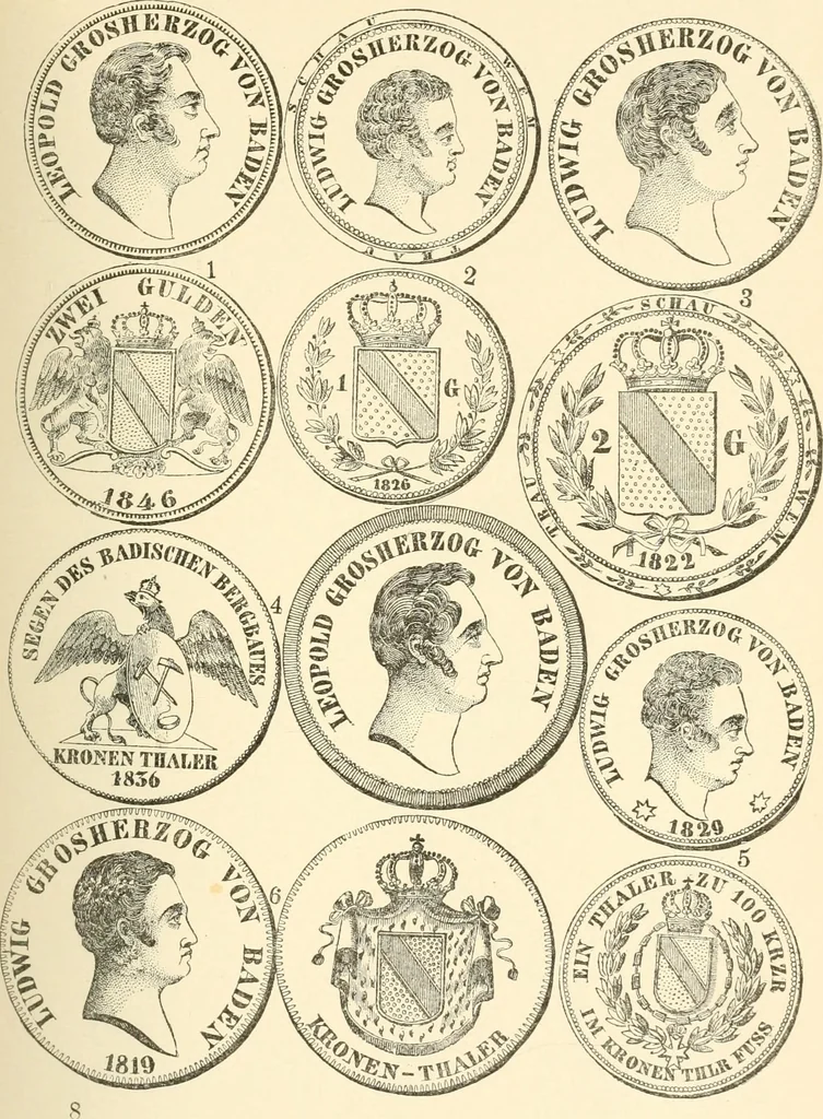 An illustration from Illustrated encyclopaedia of gold and silver coins of the world; illustrating the modern, ancient, current and curious, from A.D. 1885 back to B.C. 700, 1886, leaf 136