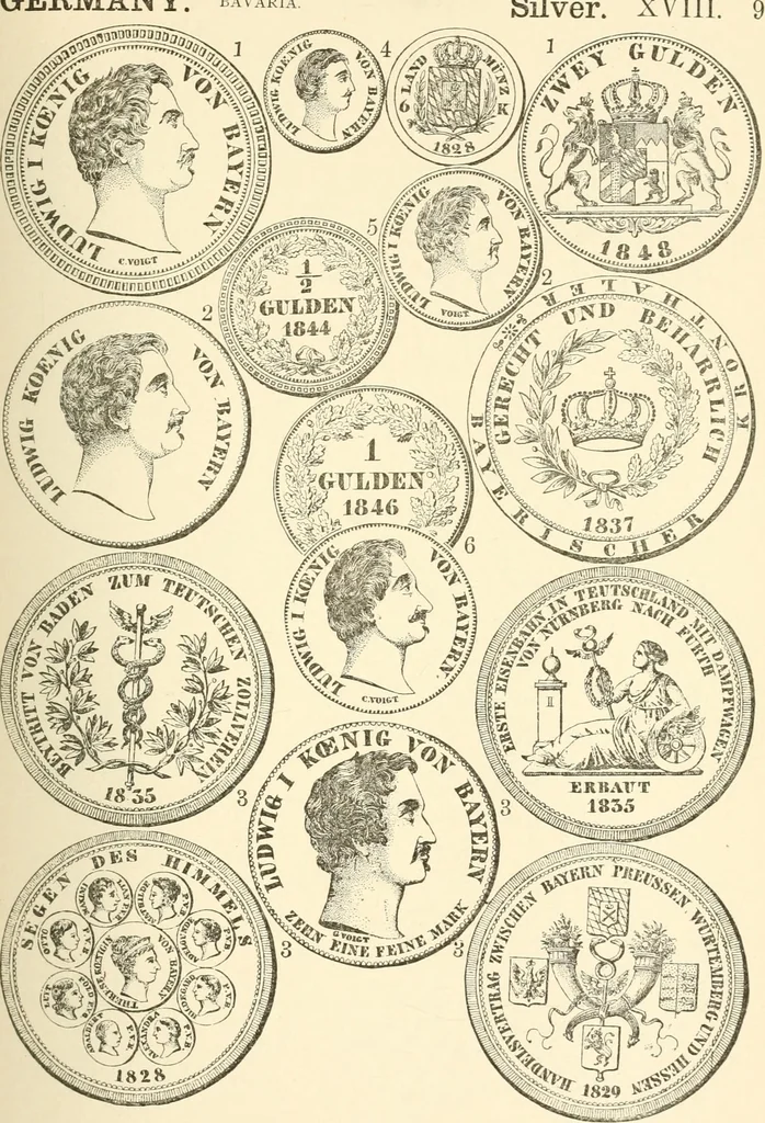 An illustration from Illustrated encyclopaedia of gold and silver coins of the world; illustrating the modern, ancient, current and curious, from A.D. 1885 back to B.C. 700, 1886, leaf 142