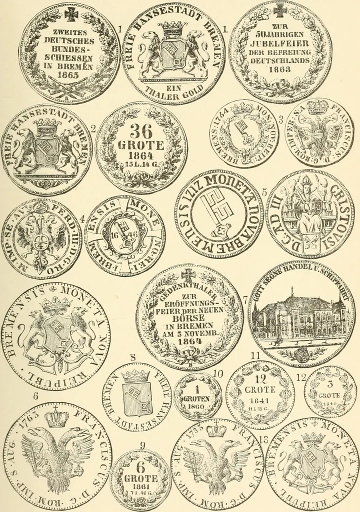 An illustration from Illustrated encyclopaedia of gold and silver coins of the world; illustrating the modern, ancient, current and curious, from A.D. 1885 back to B.C. 700, 1886, leaf 150