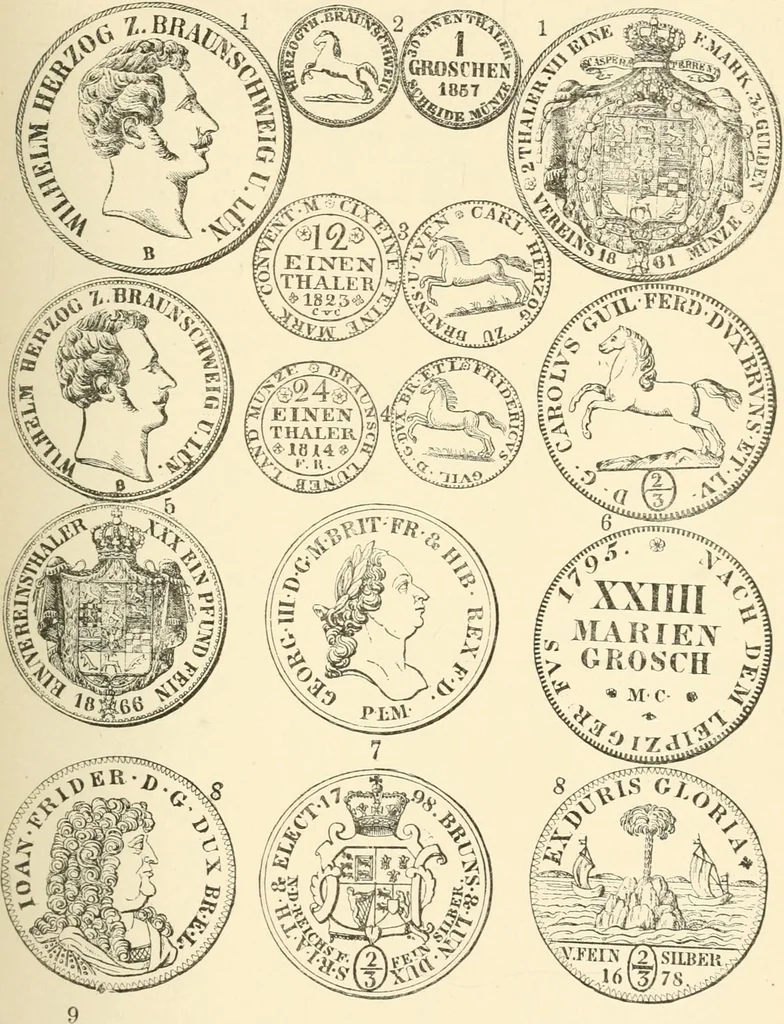An illustration from Illustrated encyclopaedia of gold and silver coins of the world; illustrating the modern, ancient, current and curious, from A.D. 1885 back to B.C. 700, 1886, leaf 152