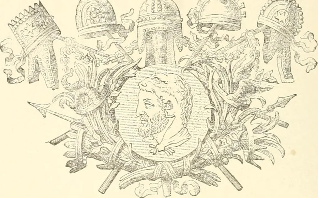 An illustration from Illustrated encyclopaedia of gold and silver coins of the world; illustrating the modern, ancient, current and curious, from A.D. 1885 back to B.C. 700, 1886, leaf 159