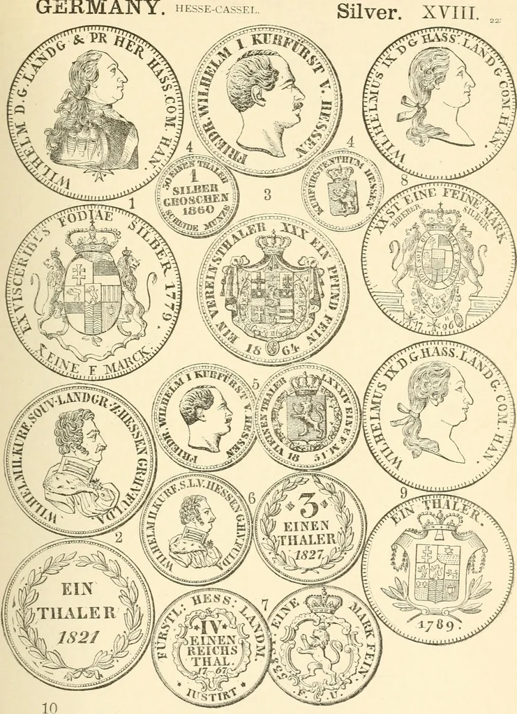 An illustration from Illustrated encyclopaedia of gold and silver coins of the world; illustrating the modern, ancient, current and curious, from A.D. 1885 back to B.C. 700, 1886, leaf 168