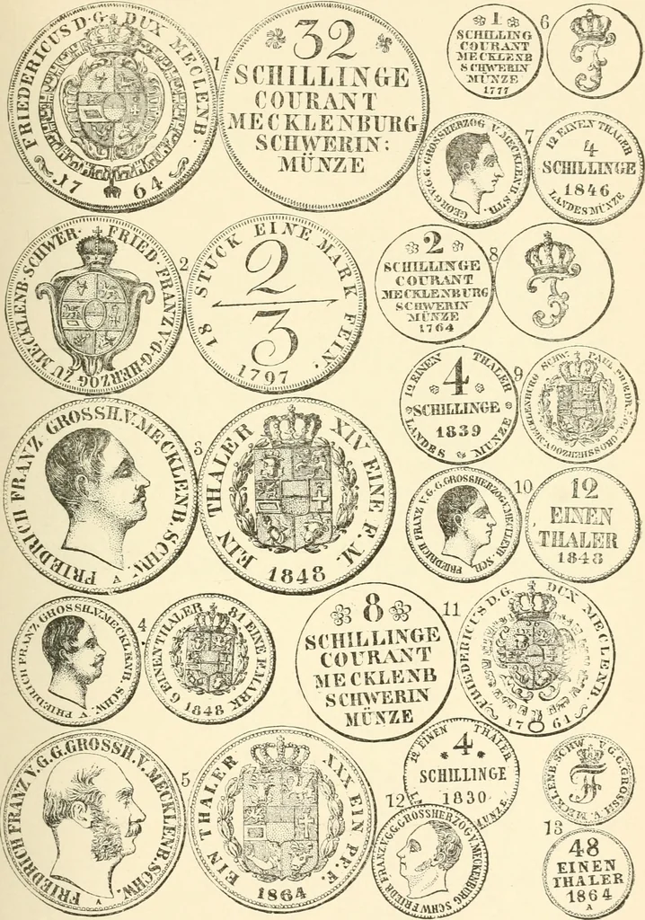 An illustration from Illustrated encyclopaedia of gold and silver coins of the world; illustrating the modern, ancient, current and curious, from A.D. 1885 back to B.C. 700, 1886, leaf 178