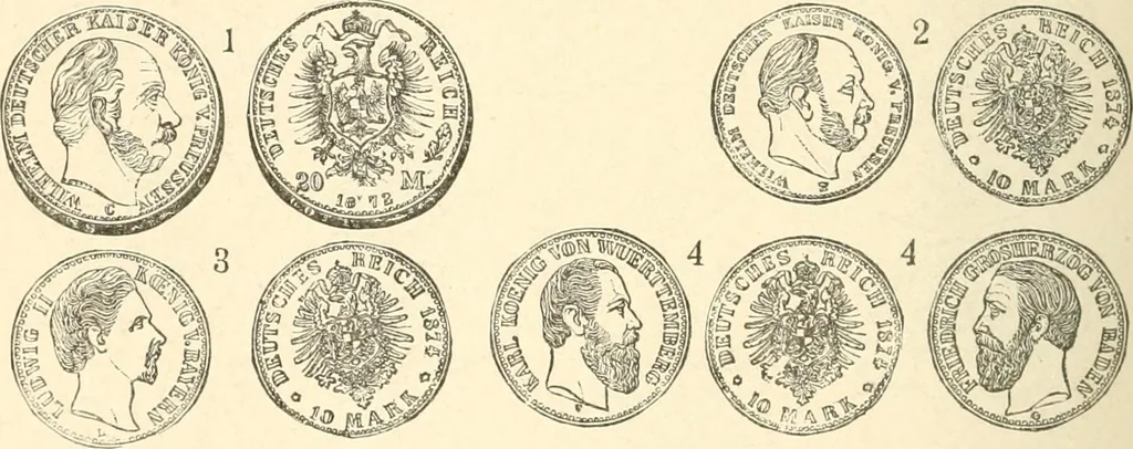 An illustration from Illustrated encyclopaedia of gold and silver coins of the world; illustrating the modern, ancient, current and curious, from A.D. 1885 back to B.C. 700, 1886, leaf 183