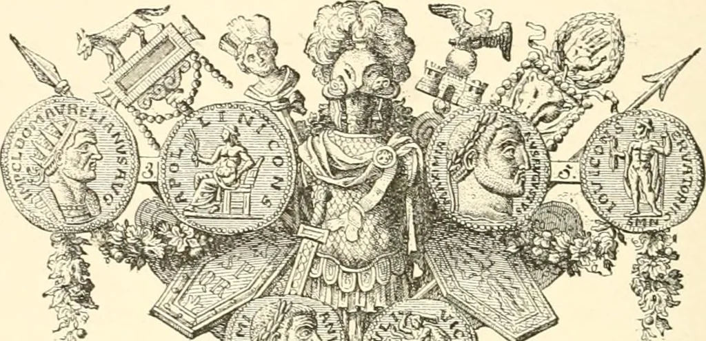 An illustration from Illustrated encyclopaedia of gold and silver coins of the world; illustrating the modern, ancient, current and curious, from A.D. 1885 back to B.C. 700, 1886, leaf 195