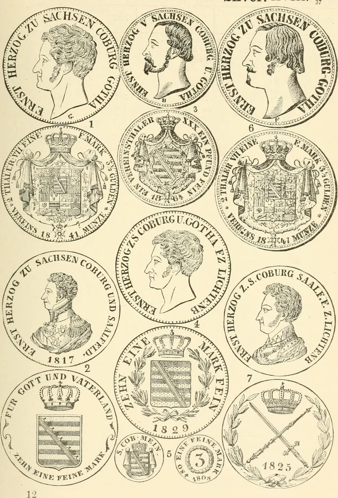 An illustration from Illustrated encyclopaedia of gold and silver coins of the world; illustrating the modern, ancient, current and curious, from A.D. 1885 back to B.C. 700, 1886, leaf 200