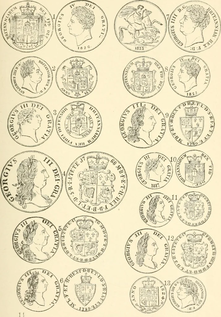 An illustration from Illustrated encyclopaedia of gold and silver coins of the world; illustrating the modern, ancient, current and curious, from A.D. 1885 back to B.C. 700, 1886, leaf 232