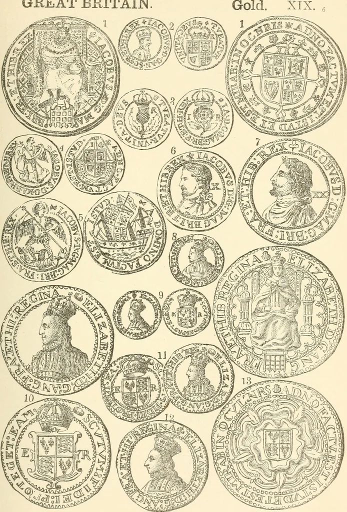 An illustration from Illustrated encyclopaedia of gold and silver coins of the world; illustrating the modern, ancient, current and curious, from A.D. 1885 back to B.C. 700, 1886, leaf 240