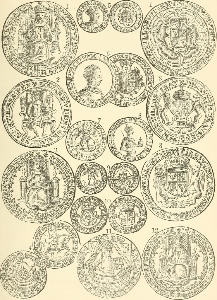 An illustration from Illustrated encyclopaedia of gold and silver coins of the world; illustrating the modern, ancient, current and curious, from A.D. 1885 back to B.C. 700, 1886, leaf 244