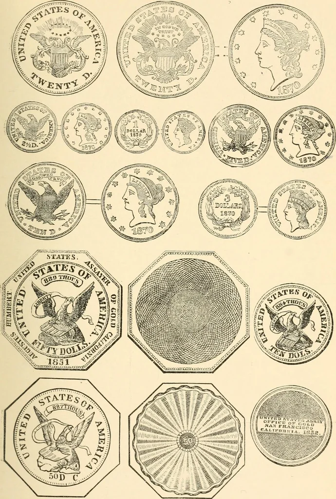 An illustration from Illustrated encyclopaedia of gold and silver coins of the world; illustrating the modern, ancient, current and curious, from A.D. 1885 back to B.C. 700, 1886, leaf 26