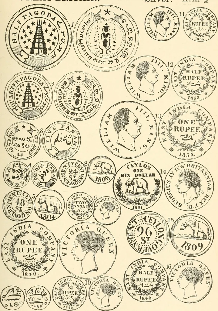 An illustration from Illustrated encyclopaedia of gold and silver coins of the world; illustrating the modern, ancient, current and curious, from A.D. 1885 back to B.C. 700, 1886, leaf 278