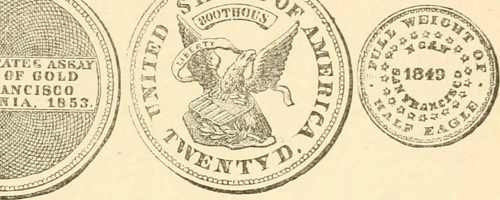An illustration from Illustrated encyclopaedia of gold and silver coins of the world; illustrating the modern, ancient, current and curious, from A.D. 1885 back to B.C. 700, 1886, leaf 28