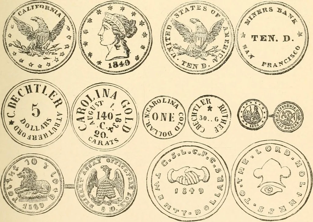 An illustration from Illustrated encyclopaedia of gold and silver coins of the world; illustrating the modern, ancient, current and curious, from A.D. 1885 back to B.C. 700, 1886, leaf 28