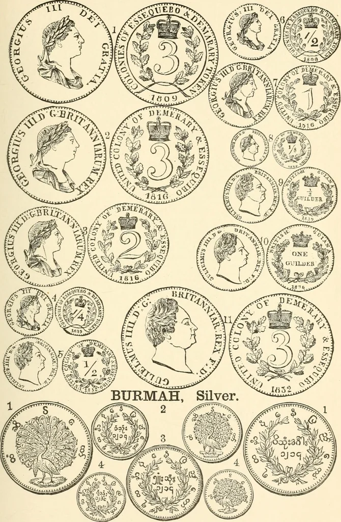 An illustration from Illustrated encyclopaedia of gold and silver coins of the world; illustrating the modern, ancient, current and curious, from A.D. 1885 back to B.C. 700, 1886, leaf 284