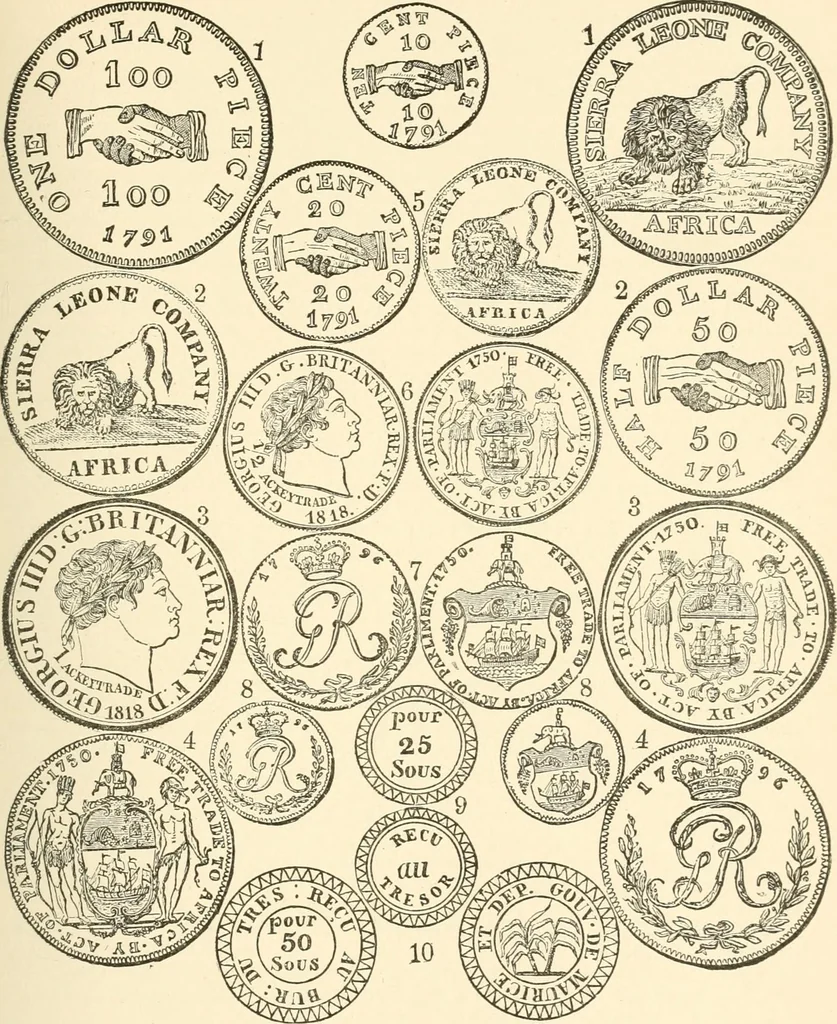 An illustration from Illustrated encyclopaedia of gold and silver coins of the world; illustrating the modern, ancient, current and curious, from A.D. 1885 back to B.C. 700, 1886, leaf 286